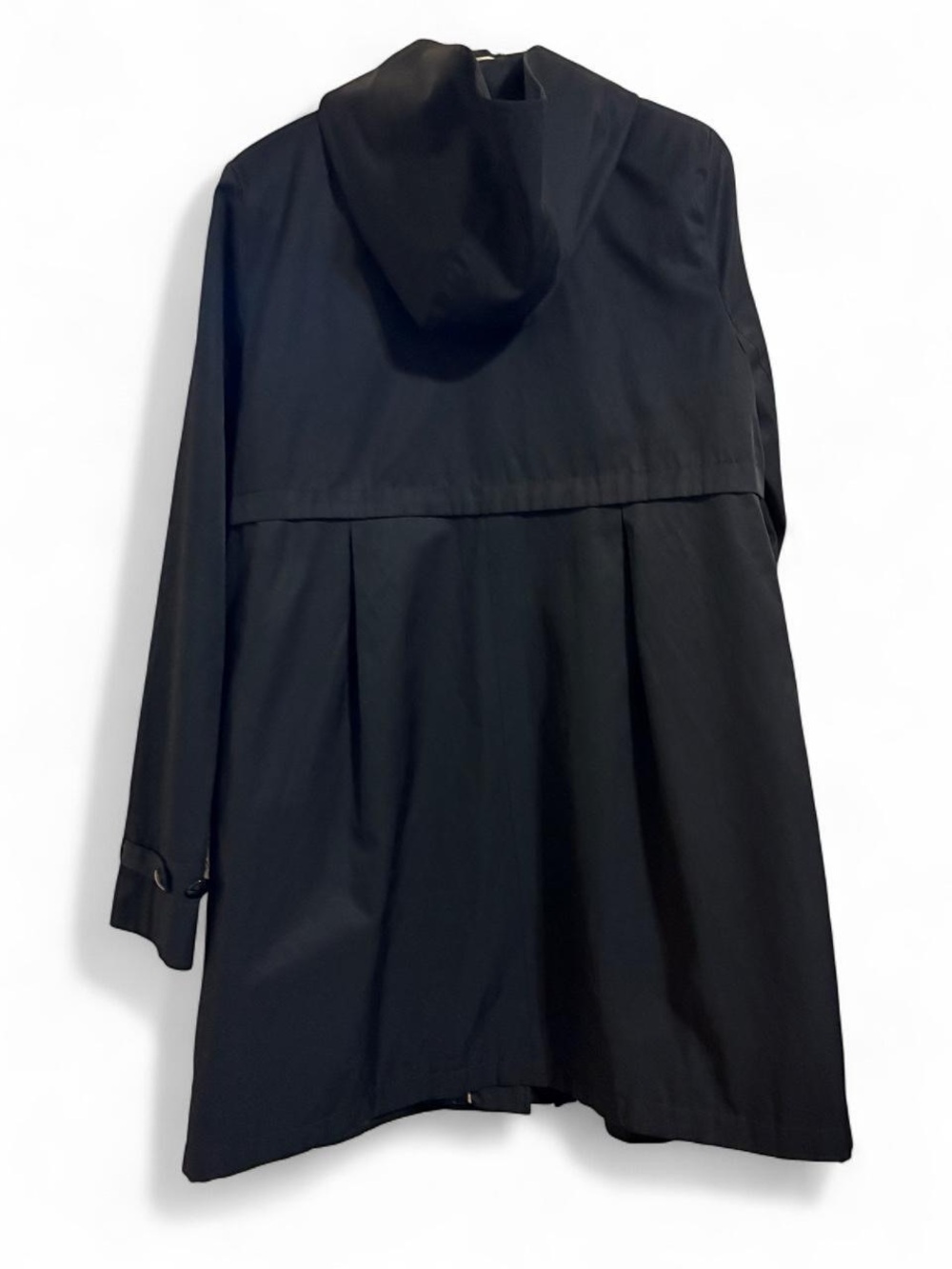 DKNY Black Trench/Rain Coat With Pockets Sz L - Picture 3 of 6
